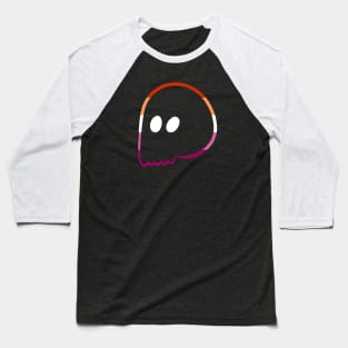 Cute Emo Skull (Lesbian Colors) Baseball T-Shirt